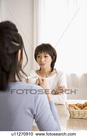 Young women drinking tea View Large Photo Image Stock Image - Young women drinking tea. Fotosearch
