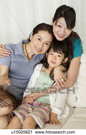 Portrait of three generation family View Large Photo Image Stock Image - Portrait of three generation family. Fotosearch