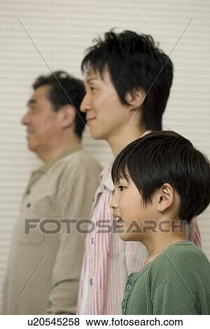 Portrait of three generation family View Large Photo Image Stock Photo - Portrait of three generation family. Fotosearch