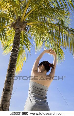 Young woman stretching View Large Photo Image Stock Image - Young woman stretching. Fotosearch