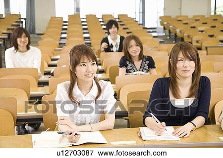 College students studying in lecture room View Large Photo Image Stock Photo - College students studying in lecture room. Fotosearch