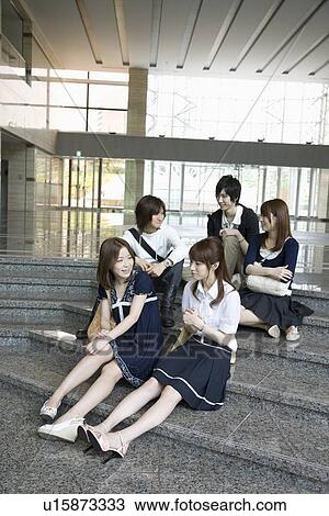 College students talking View Large Photo Image Stock Image - College students talking. Fotosearch