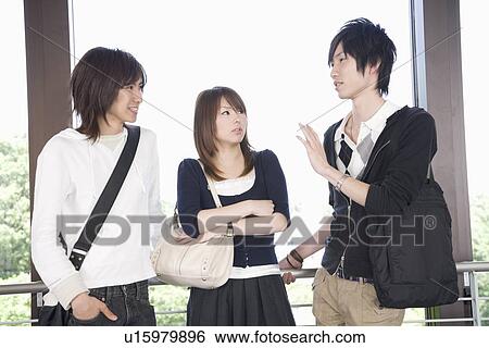 College students talking View Large Photo Image Stock Photograph - College students talking. Fotosearch