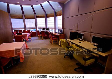 Close-up of computer facility room in a hotel View Large Photo Image Stock Image - Close-up of computer facility room in a hotel. Fotosearch