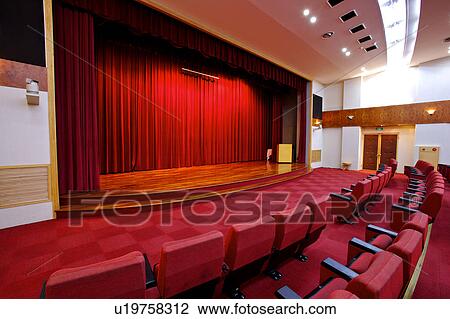 Stock Image - Close-up of interior design of lecture hall. Fotosearch