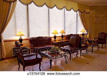 Interior design of classical style in the living room View Large Photo Image Stock Photo - Interior design of classical style in the living room. Fotosearch
