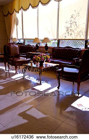 Stock Photograph - Interior design of modern style in the hotel. Fotosearch