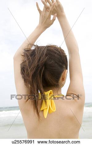 Back figure of Japanese woman in swimsuit View Large Photo Image Stock Image - Back figure of Japanese woman in swimsuit. Fotosearch