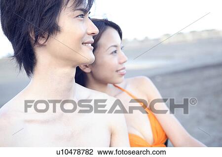 Japanese couple in Enoshima View Large Photo Image Stock Image - Japanese couple in Enoshima. Fotosearch