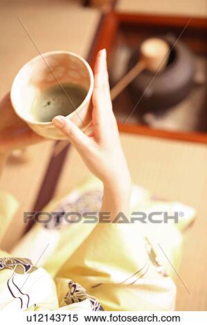 Stock Photography - Powdered green tea. Fotosearch