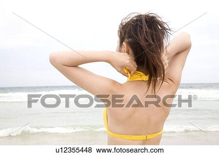 Back figure of Japanese woman in swimsuit View Large Photo Image Stock Photo - Back figure of Japanese woman in swimsuit. Fotosearch