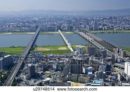 Yodo River View Large Photo Image Picture - Yodo River. Fotosearch