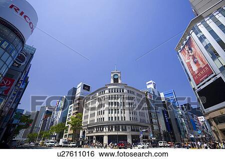 Ginza View Large Photo Image Stock Photograph - Ginza. Fotosearch