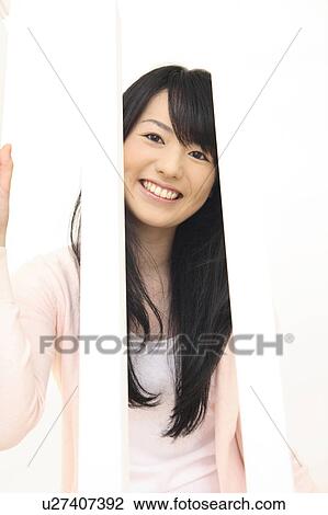 Stock Image - Portrait of Japanese woman. Fotosearch