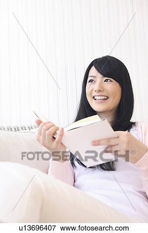 Stock Photo - Portrait of Japanese woman. Fotosearch