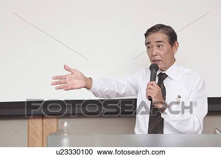Stock Image - Scene of seminar. Fotosearch