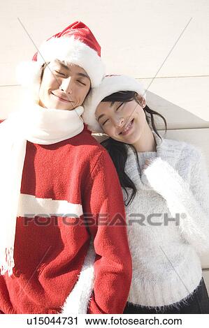 Stock Image - Portrait of Japanese couple. Fotosearch