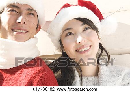 Stock Image - Portrait of Japanese couple. Fotosearch