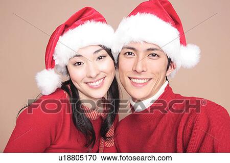 Stock Image - Portrait of Japanese couple. Fotosearch