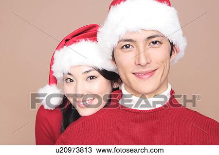 Stock Image - Portrait of Japanese couple. Fotosearch