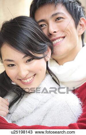 Stock Image - Portrait of Japanese couple. Fotosearch