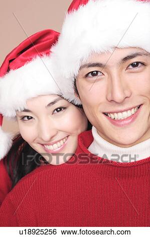 Stock Photograph - Portrait of Japanese couple. Fotosearch