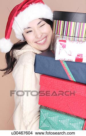 Woman having a lot of boxes View Large Photo Image Picture - Woman having a lot of boxes. Fotosearch