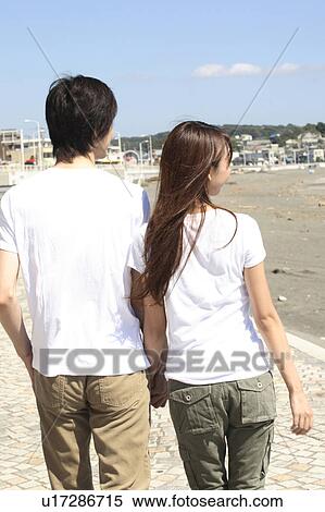 Stock Photography - Japanese couple in Shonan area. Fotosearch