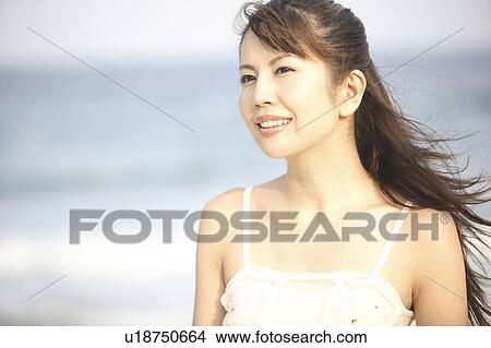Picture - Portrait of Japanese woman. Fotosearch