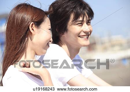 Japanese couple in Shonan area View Large Photo Image Stock Image - Japanese couple in Shonan area. Fotosearch