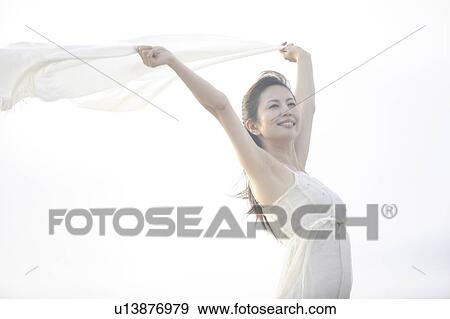 Stock Photo - Portrait of Japanese woman. Fotosearch