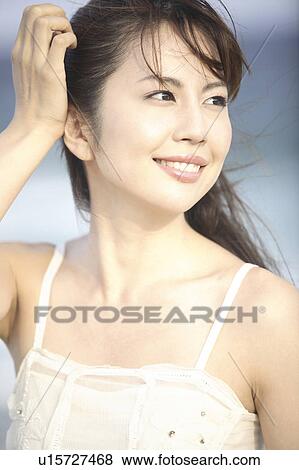 Stock Photo - Portrait of Japanese woman. Fotosearch