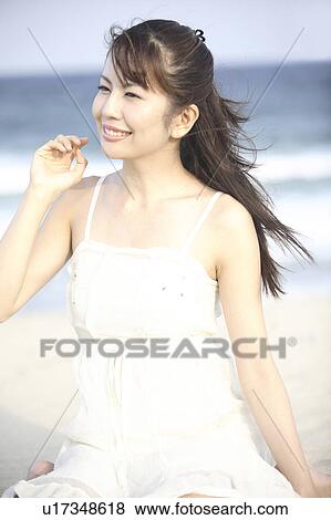 Stock Photo - Portrait of Japanese woman. Fotosearch