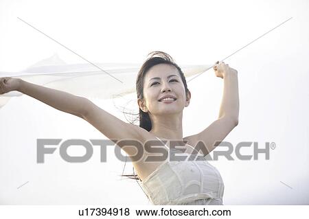 Stock Photo - Portrait of Japanese woman. Fotosearch
