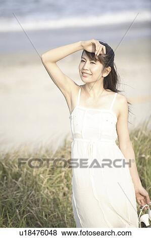 Stock Photo - Portrait of Japanese woman. Fotosearch