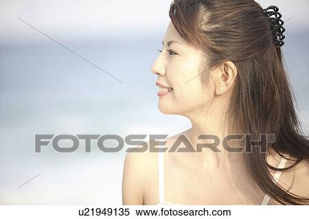 Stock Photography - Portrait of Japanese woman. Fotosearch