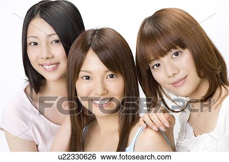 Stock Photograph - Portrait of Japanese women. Fotosearch