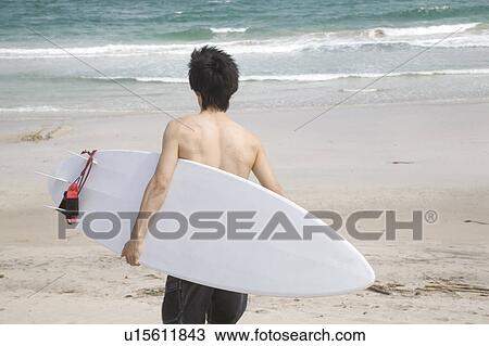 Stock Image - Back figure of Japanese man. Fotosearch