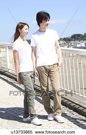 Stock Photography - Japanese couple in Shonan area. Fotosearch