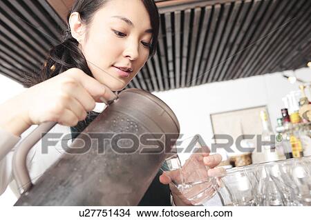 Japanese waitress View Large Photo Image Picture - Japanese waitress. Fotosearch