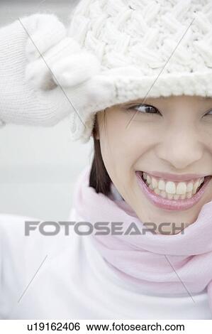 Stock Photograph - Portrait of Japanese woman. Fotosearch