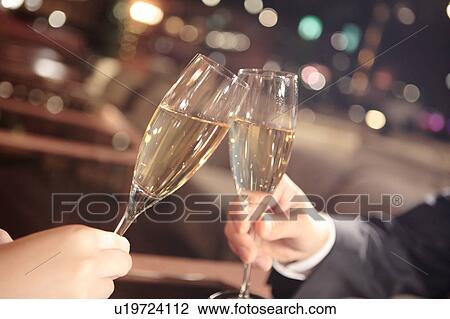 Stock Image - Champagne glass. Fotosearch