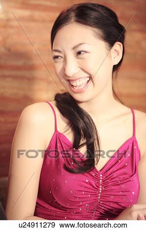 Stock Photo - Portrait of Japanese hostess. Fotosearch