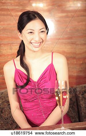 Woman in bar View Large Photo Image Picture - Woman in bar. Fotosearch