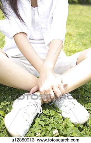 Stock Image - Feet of Japanese woman. Fotosearch