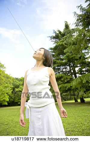 Stock Photo - Portrait of Japanese woman. Fotosearch