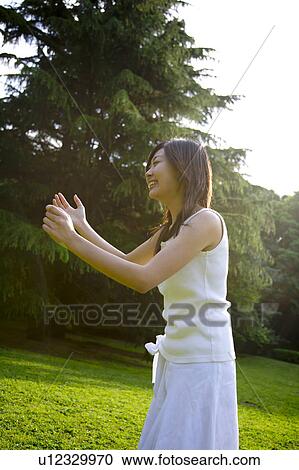 Stock Image - Portrait of woman. Fotosearch