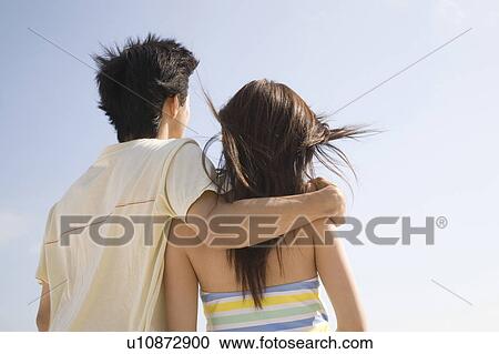 Back figure of Japanese couple View Large Photo Image Stock Image - Back figure of Japanese couple. Fotosearch