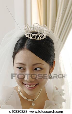 Stock Photo - Portrait of bride. Fotosearch