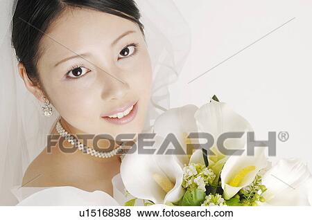 Stock Photo - Portrait of bride. Fotosearch